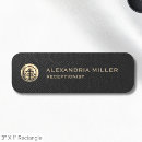 Search for black and gold name tags Plastic with magnetic backing