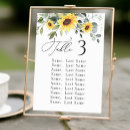 Search for sunflower numbers table cards Elegant