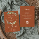 Search for green and orange wedding invitations Qr code
