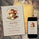 Search for vintage tea bridal shower invitations Bride to be
