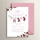 Search for cowboy cowgirl baby shower invitations Brown