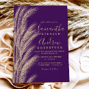 Search for purple and gold wedding invitations Typography