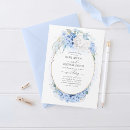 Search for blue flower wedding invitations Couple