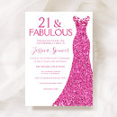 Search for hot pink 21st birthday invitations Party