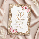 Search for pink and gold 30th birthday invitations Elegant