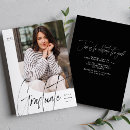 Search for unique graduation invitations Black and white