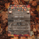 Search for autumn rustic wedding invitations String lights
