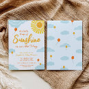 Search for ray of sunshine invitations Gender neutral