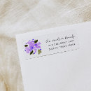 Search for floral bouquet return address labels Purple
