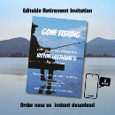 Search for sports retirement party invitations Fishing
