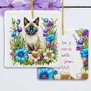 Search for siamese cat christmas tree decorations Watercolor