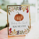Search for baby shower favor signs Pumpkin