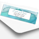 Search for ocean wave return address labels Aqua