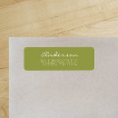 Search for olive green return address labels Minimalist