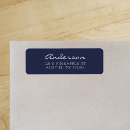 Search for midnight blue return address labels Chic