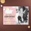Search for sunshine pink invitations You are my sunshine