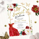 Search for red sweet 16 invitations Dress
