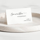 Search for simple wedding place cards Black and white
