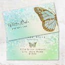 Search for butterfly design business cards Aesthetician
