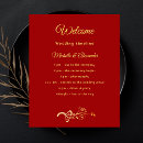 Search for red and gold wedding programmes Budget