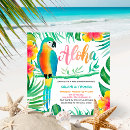 Search for tropical flowers baby shower invitations Watercolor