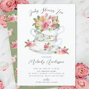 Search for tea baby shower invitations Baby is brewing