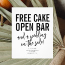 Search for open bar wedding save the dates Typography