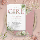 Search for greenery baby girl shower invitations Its a girl