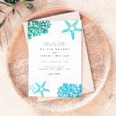 Search for turquoise starfish invitations Beach