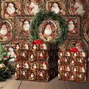 Search for father christmas wrapping paper Victorian