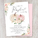 Search for pink pumpkin baby shower invitations Modern