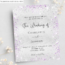 Search for purple glitter wedding invitations Budget