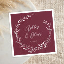 Search for rustic wedding napkins Burgundy