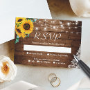 Search for sunflower wedding rsvp cards Rustic
