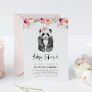 Search for pink panda invitations It's a girl