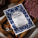 Search for navy blue bridal shower invitations Indigo