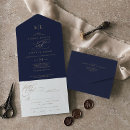 Search for navy seal invitations Modern monogrammed folded marriage