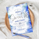 Search for blue and silver sweet 16 invitations For her