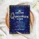 Search for navy blue gold quinceanera invitations Mexican spanish latina