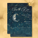 Search for midnight blue save the dates Crescent moon