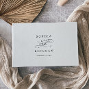 Search for monogrammed wedding guest books For her