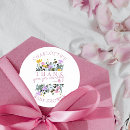 Search for modern watercolor floral stickers Wildflower baby shower