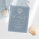 Search for dusty blue sea wedding invitations Minimalist