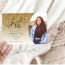 Search for gold glitter sweet 16 invitations Sixteen