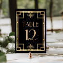 Search for vintage table cards Black and gold