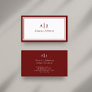 Search for maroon business cards Minimalist