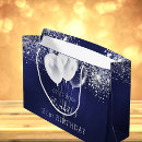 Search for navy blue gift bags Blue and white
