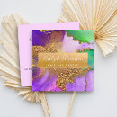 Search for purple and turquoise business cards Watercolor