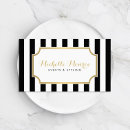 Search for black and white stripes business cards Elegant