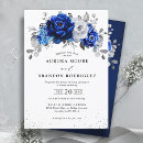 Search for royal blue white wedding invitations Sophisticated  bright chic peony